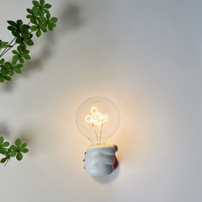 Creative cartoon small sophisticated handheld sconce for bedroom