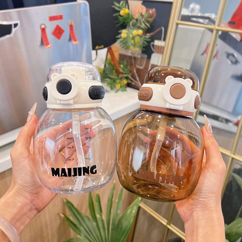 Water Bottle for Girls, High-Appearance Children's Plastic Sports Water Bottle, Summer Straw Cup, 2026 New Model, Student Large-Capacity Cup Water Bottle for Girls, High-Appearance Children's Plastic Sports Water Bottle, Summer Straw Cup, 2026 New Model, Student Large-Capacity Cup