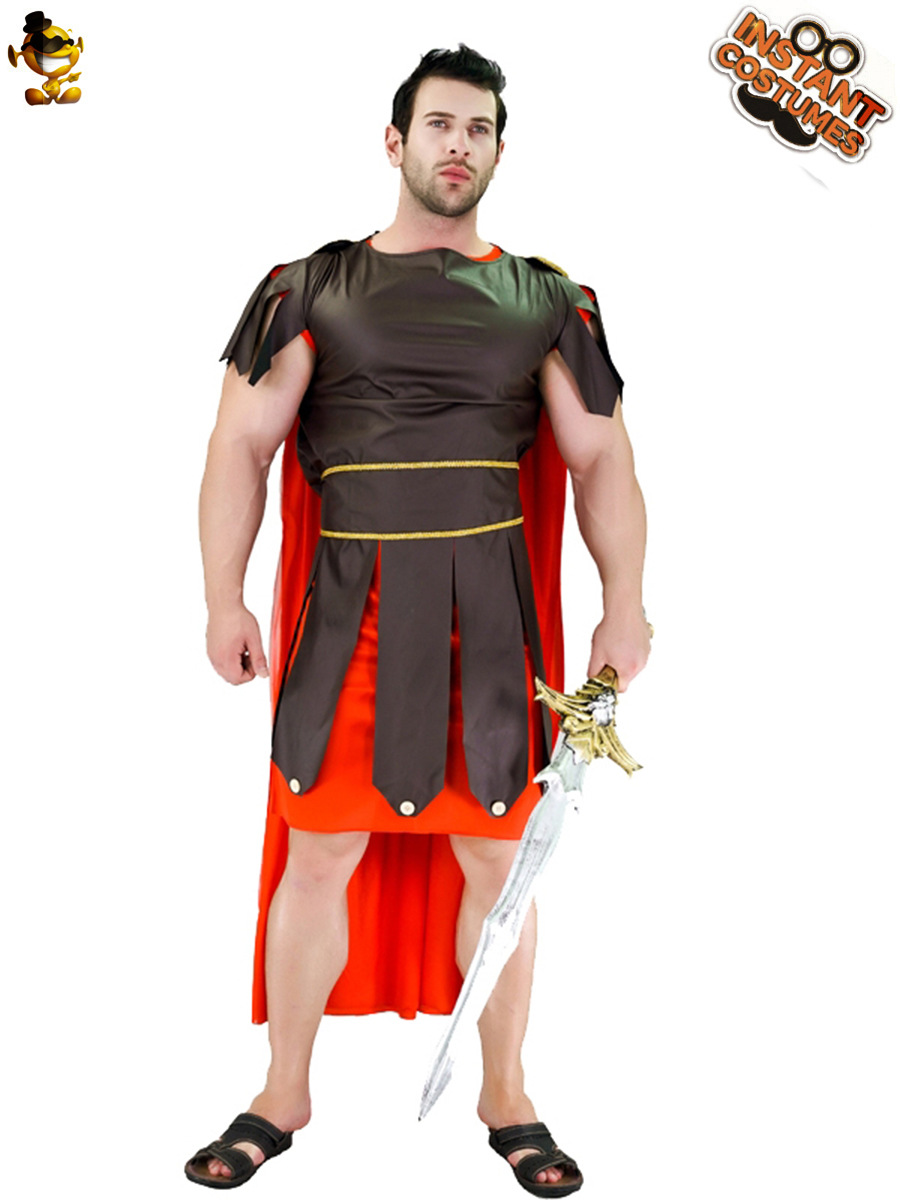 Halloween adulto masculino medieval antiguo romano Guerrero traje etapa gladiador de los hombres image 1