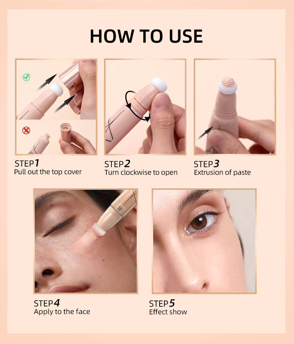 Carina QiBest – correcteur à coussin d'air, liquide mat, couvre les Pores invisibles, crème de fond de teint hydratante naturelle_voghion.com