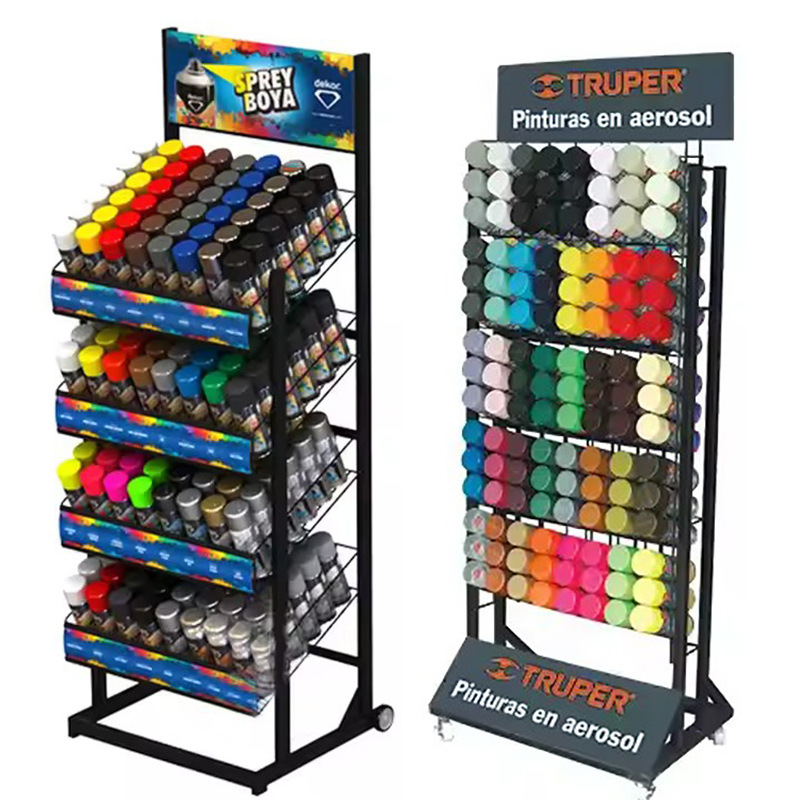 批发汽车自喷漆罐展示架金属气雾剂喷漆罐手喷烤漆陈列架多功能