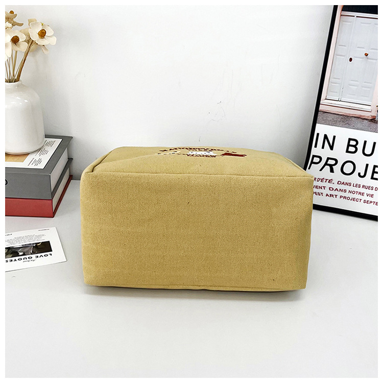 New wholesale fashionable and high-quality canvas handbag, simple and portable, easy to carry for going out, versatile lunch box and bento bag undefined