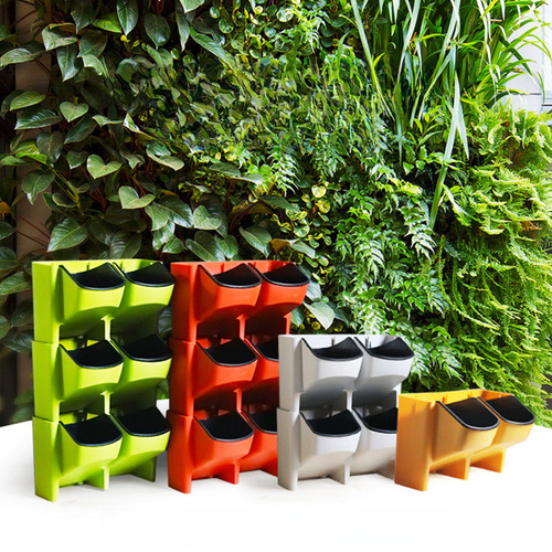 Vertical Greening Plastic Planter for Plant Wall, Balcony Strawberry Vegetable Planter, Wall-Hanging Creative Combination Planter, Wholesale
