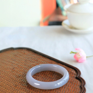 Jin Yu Tang Xinjiang [graceful and graceful beauty. Bracelet] boutique Hetian jade purple bracelet jade gentle delicate