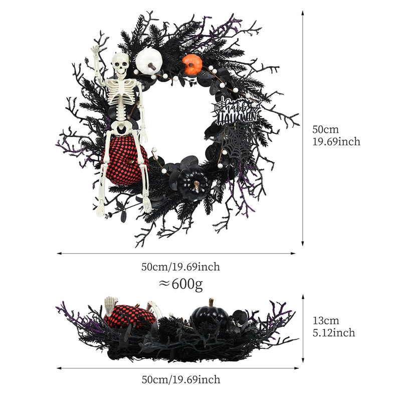 ハロウィーン花輪ハロウィーン装飾品ストラップ家庭装飾門飾り鬼節頭蓋頭蓋骨門掛国境を越えた新型|undefined
