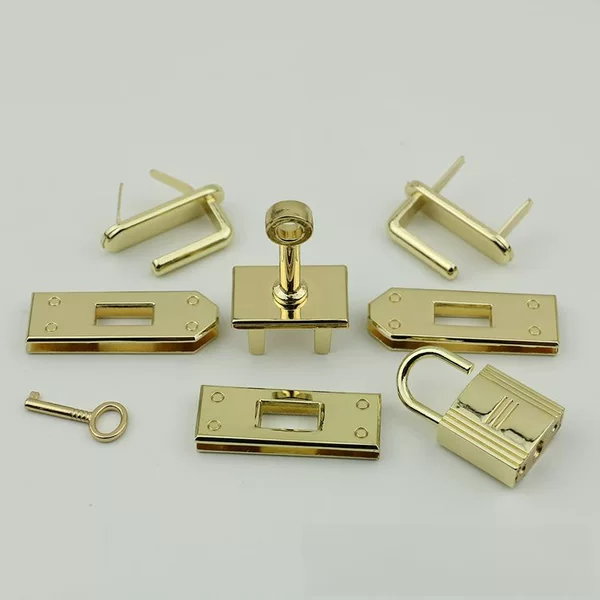 Kelly bag hardware accessories padlock light gold silver white gun black ancient sweep color bag 7 piece Lock