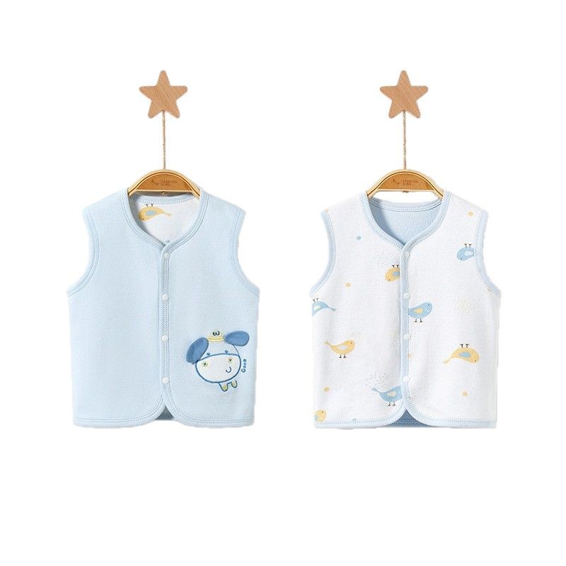 Primavera, otoño, invierno, chaleco de bebé, niños de un año, hombros de algodón, niños y niñas, chaleco de bebé caliente