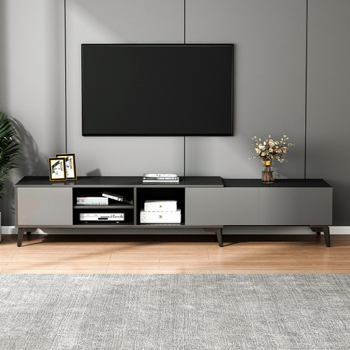 Floor-standing light luxury TV cabinet floor cabinet small apartment living room simple retractable TV cabinet side cabinet combination storage storage cabinet