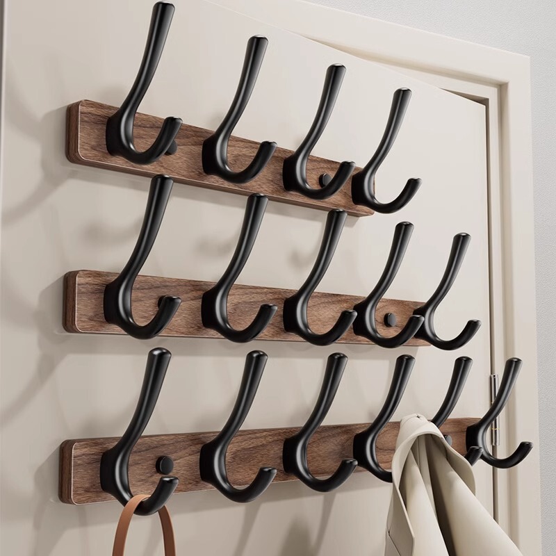 Walnut Hook Fitting Room Punch-Free Door Hanging Clothes Hanger Wall Hanging Door Entrance Entrance Clothes Hood Hanging Hook