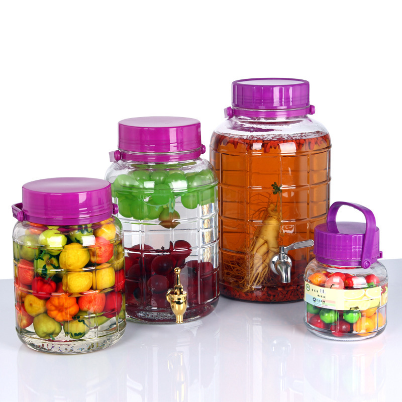 玻璃泡酒坛带龙头10斤20斤自酿果酒瓶葡萄青梅酒瓶密封储物罐