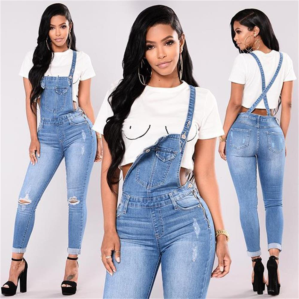 Venta en Amazon 2025 de jeans cortos de alta calidad con tirantes, estilo europeo y americano, que realzan los glúteos y con dobladillos enrollados