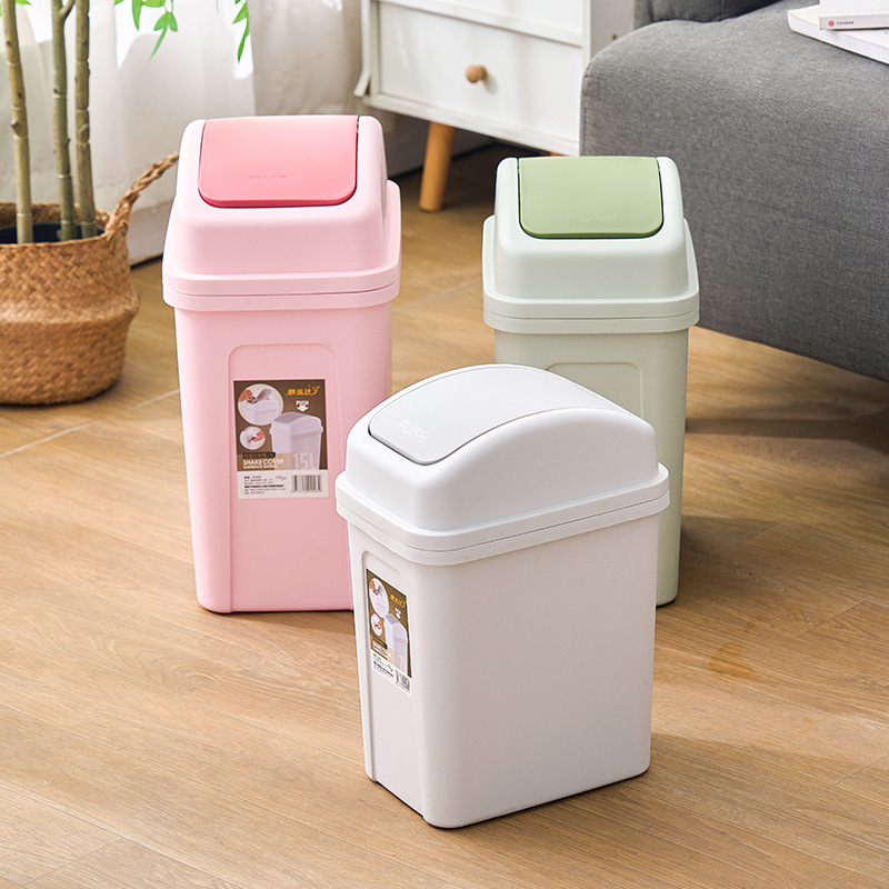 Trash Can for Home Use, Suitable for Bathroom, Narrow Spaces, Kitchen, Living Room; Large Trash Bin with Swing Lid, Small and Large Sizes, Swing Lid Desktop Wastebasket Trash Can for Home Use, Suitable for Bathroom, Narrow Spaces, Kitchen, Living Room; Large Trash Bin with Swing Lid, Small and Large Sizes, Swing Lid Desktop Wastebasket