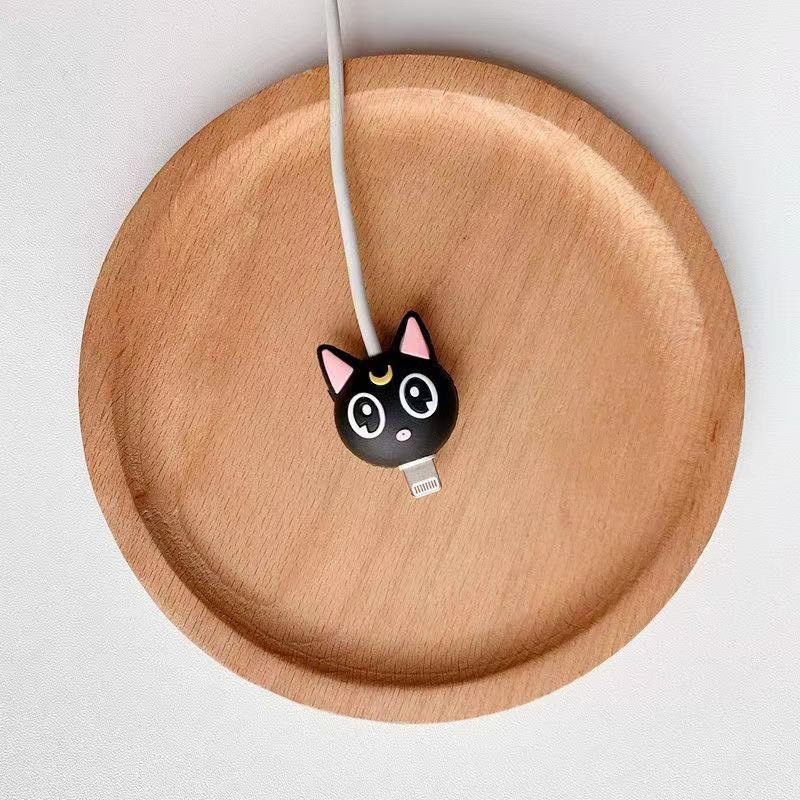 Protector de cable de datos animal lindo dibujos animados silicona anti-ruptura cable de carga picador de alambre mordedor de uso doméstico diario