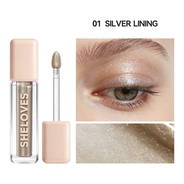 Cross-Border Beauty Products Sheloves Liquid Eyeshadow, Single-Color Fine Shimmer Eyeshadow Cream, Wholesale Makeup
