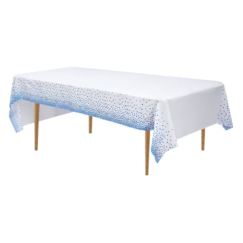 Mantel desechable de punto bronceado Rosa Punto de oro PEVA mantel fiesta mantel de plástico 137 × 274CM
