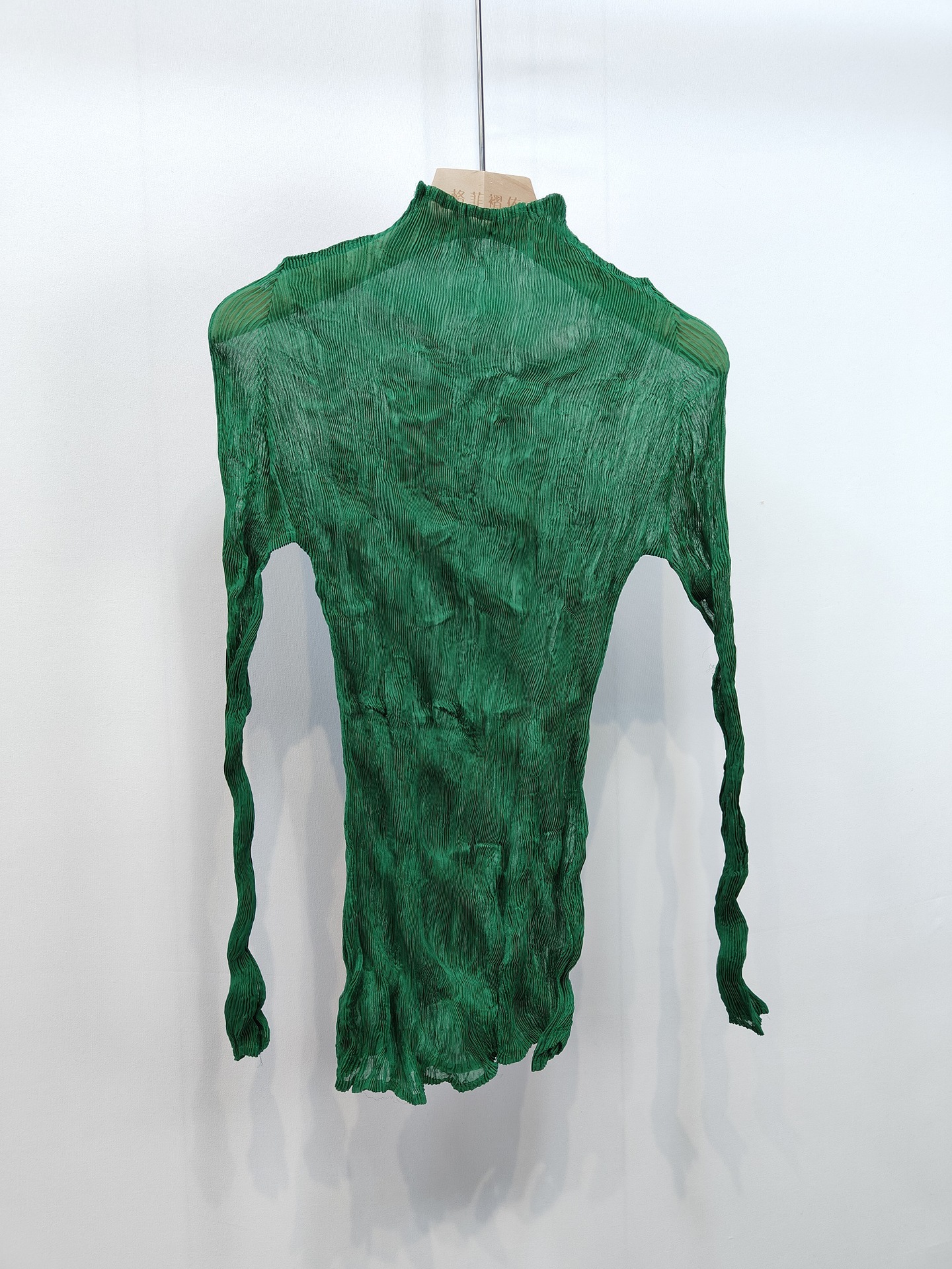 2025年プリーツトップス レディース 高級感 テンセル素材 透け感 レース 超伸縮性 スリムフィット 若見え 薄手Tシャツ