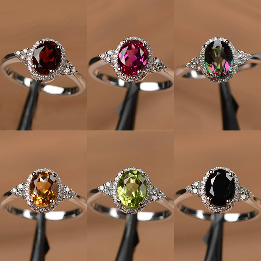 Silver Chen jewelry Temu hot selling explosions cross-border e-commerce Europe and the United States ring ladies wedding engagement ring ring wholesale