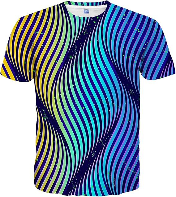 Venta caliente transfronteriza europea y americana impresión digital 3D para hombres, personalidad de la calle de verano, camiseta suelta de manga corta con cuello redondo transpirable