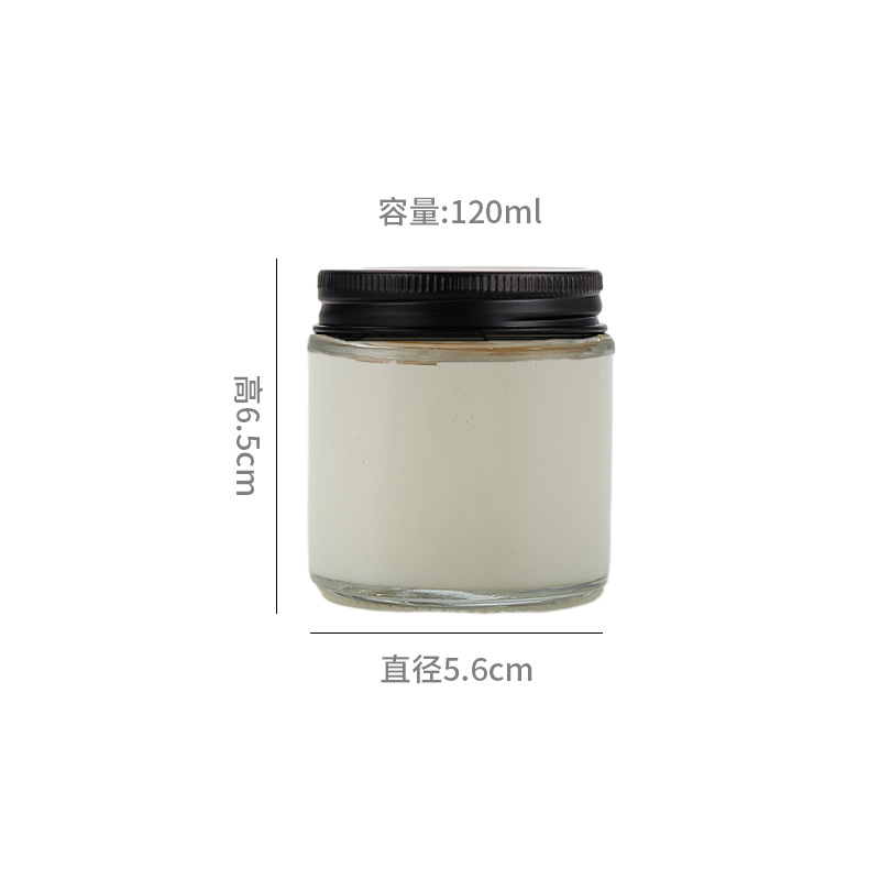 250ml taza de vela de vidrio marrón aromaterapia diy taza vacía con tapa botella de vela de vidrio transparente candelero fragancia taza vacía