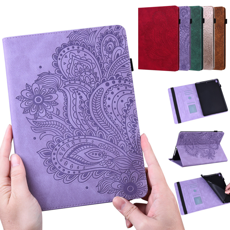 Applicable to Amazon Fire Max 11-inch tablet leather case white6 peacock flower card holder e-book