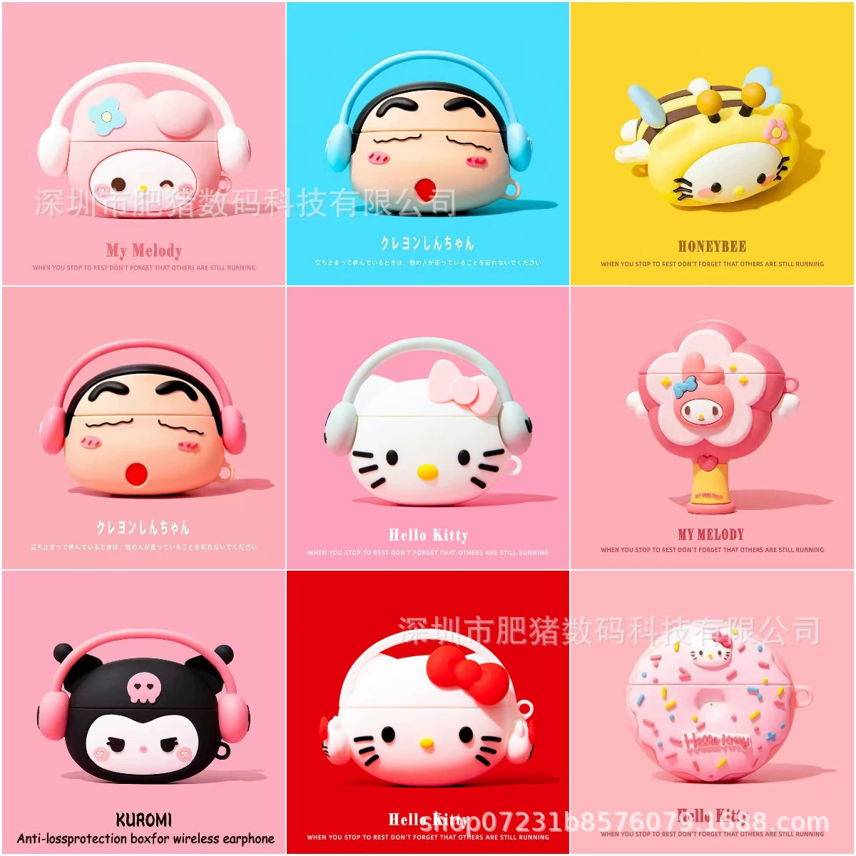 Чехол для AirPods (Ketong) в виде милой cartoon силиконовый защитный чехол — совместим с AirPods 1/2/3/4/Pro/Pro2