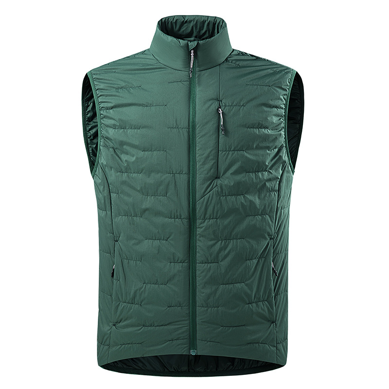 Chaleco Acolchado con Cuello Stand de Nylon Térmico y Ligero para Viajes y Ocio
