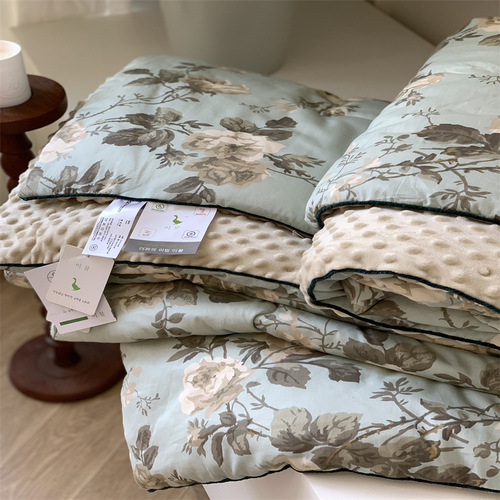 Korean goose beanie quilt double beanie quilt spring and autumn quilt core thickened air conditioning quilt soybean quilt 100% cotton machine washable quilt