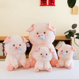 精品鼻涕猪毛绒玩具坐款小猪公仔鼻涕可抽拉儿童女生生日搞怪礼物