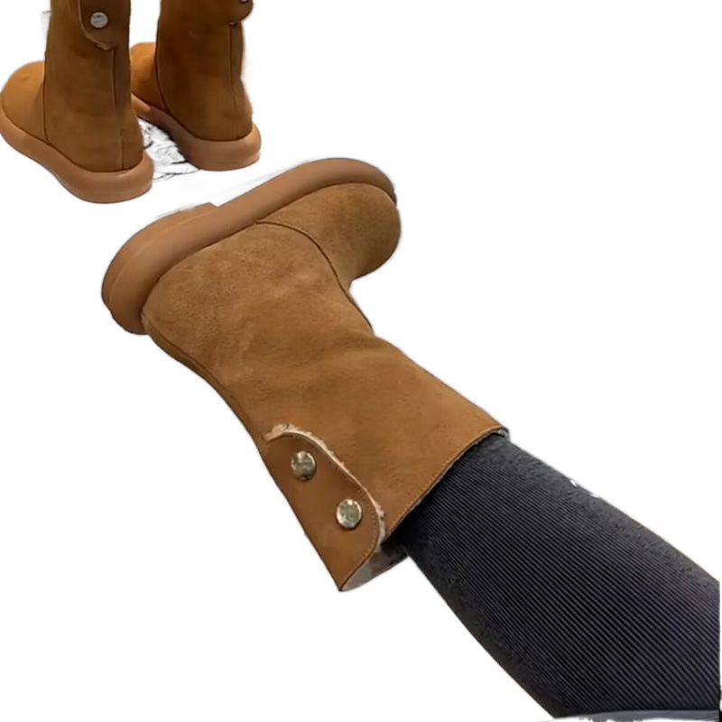 Universal casual keep warm low boots platform flat