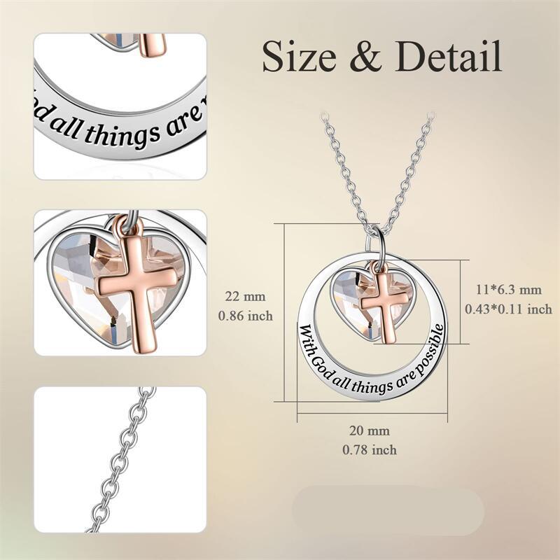 11g Weight PVD Coated Gold Plating Process 304 Stainless Steel Pendant Material Pendant Necklace Classification 304 Stainless Steel Chain Material 304 Stainless Steel Material Heart Shape Pattern Women's Gender Simple Style, Classic Style Style Bestseller Heart Shaped Crystal "Faith Hope Love" Stainless Steel Cross Pendant Necklace Unisex Polished Finish Geometric Pattern 无