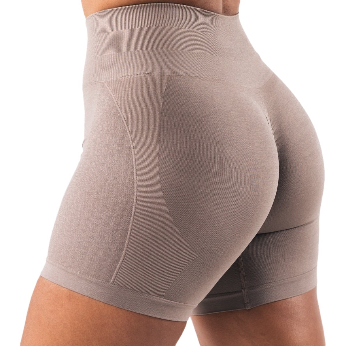 Nuevos pantalones de yoga ajustados transfronterizos, pantalones deportivos cationicos de secado rápido, pantalones cortos deportivos de tres puntos con jacquard sin costuras y cadera de melocotón