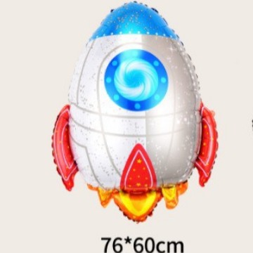 Tema de dibujos animados cumpleaños infantil astronauta nave espacial cohete película de aluminio globo de ciencia ficción diseño globo decorativo