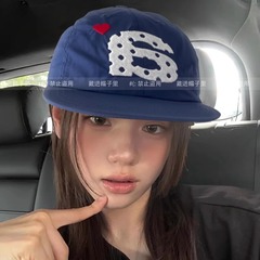韓国の25新型波点アルファベットa平軒ナイロン鴨舌帽子女性夏速乾広つば日よけ野球帽