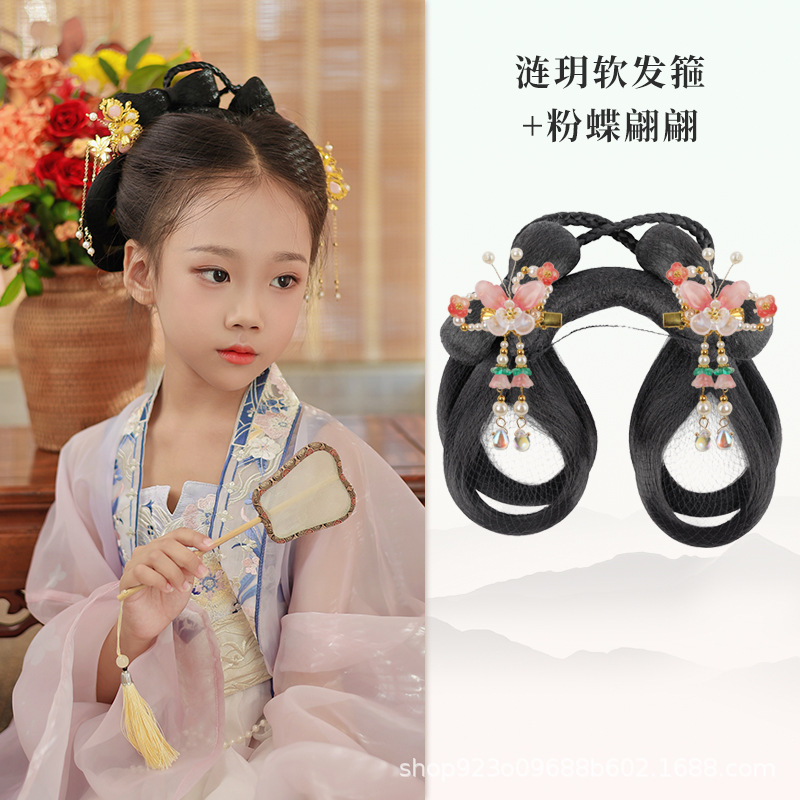 나비 헤어 액세서리의 쌍의 연무 부드러운 머리 후프 쌍