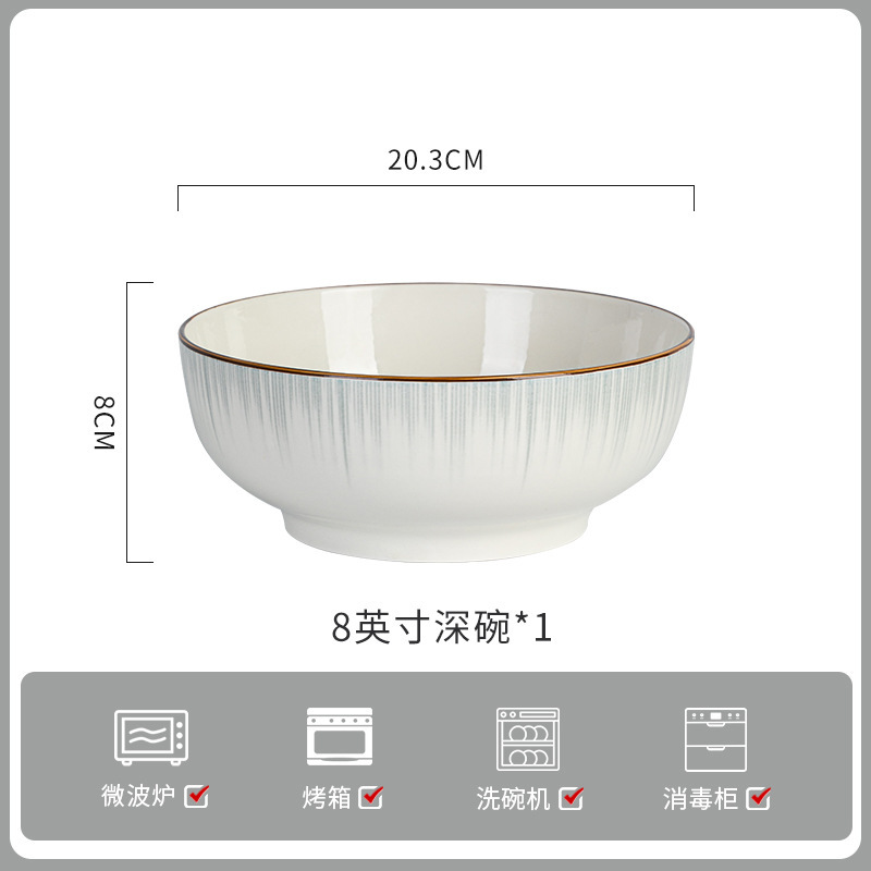 Conjunto de platos esmaltados coloridos cubiertos de cerámica Jingdezhen ligeros cubiertos de cerámica gris de lujo cubiertos de cerámica domésticos cubiertos de platos cubiertos palillos