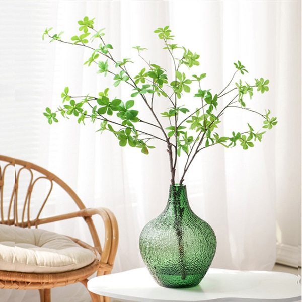 European Simple Belly Belly Glass Vase Snow Willow Silver Willow…