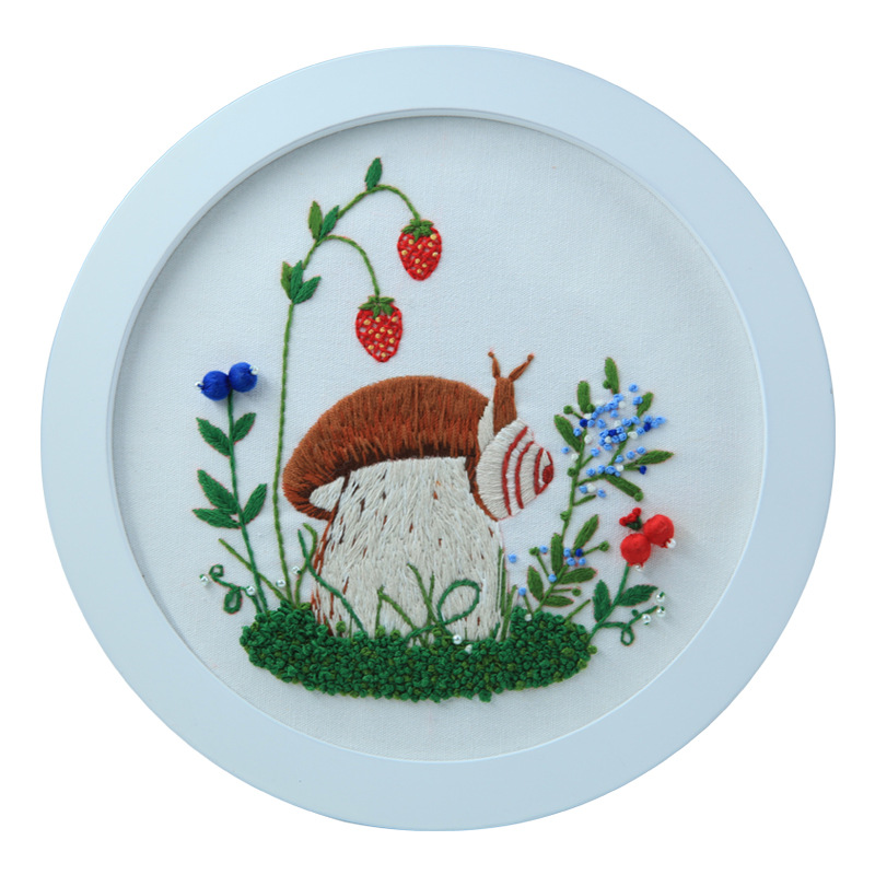 Bordado a mano DIY paquete de material colgante pintura Lu bordado sala de estar decoración hecha a mano producción creativa novicio seta Inglés pintura