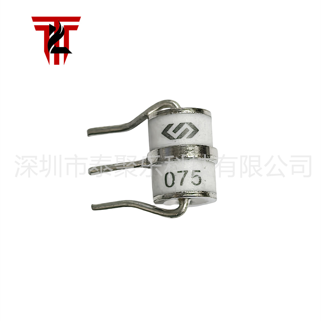 3RM075L-8陶瓷GDT10KA气体放电防雷管插件8*10mm三脚75V电路保护