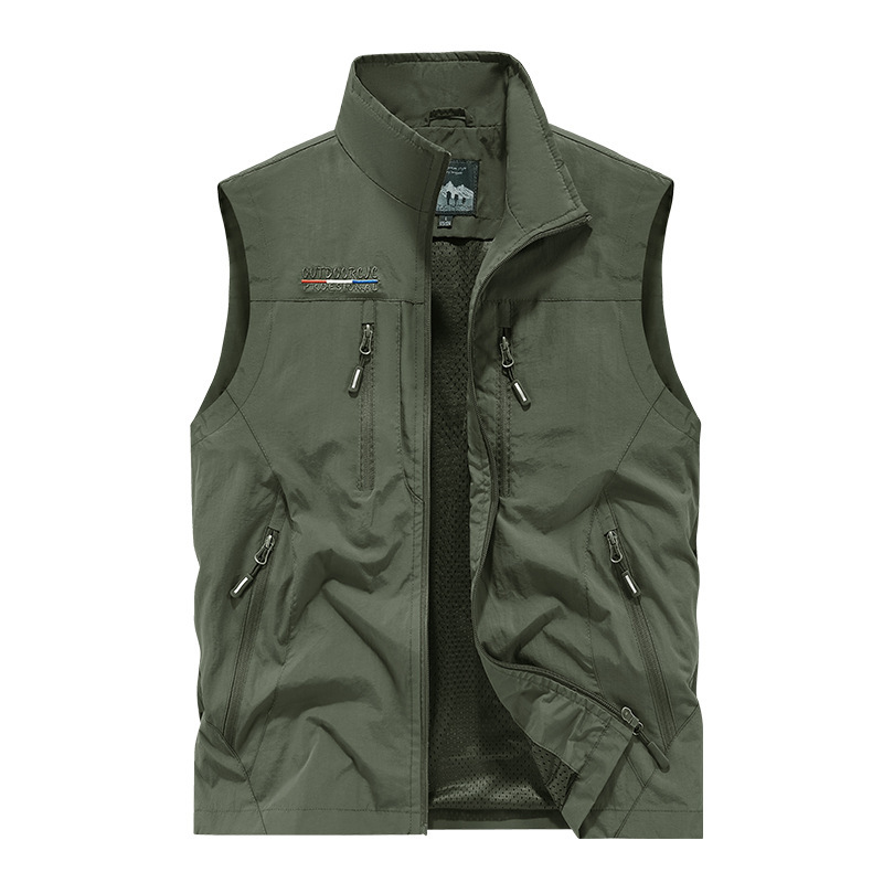 Cross-Border Summer New Style Casual Vest Large Size Outdoor Sports Hiking Fishing Vest Men's Casual Vest