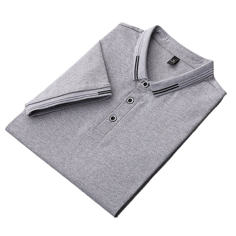 Camiseta polo de color sólido de manga corta para hombre, estilo nuevo y delgado para verano, informal de negocios, holgada, con bordado moderno. image 6