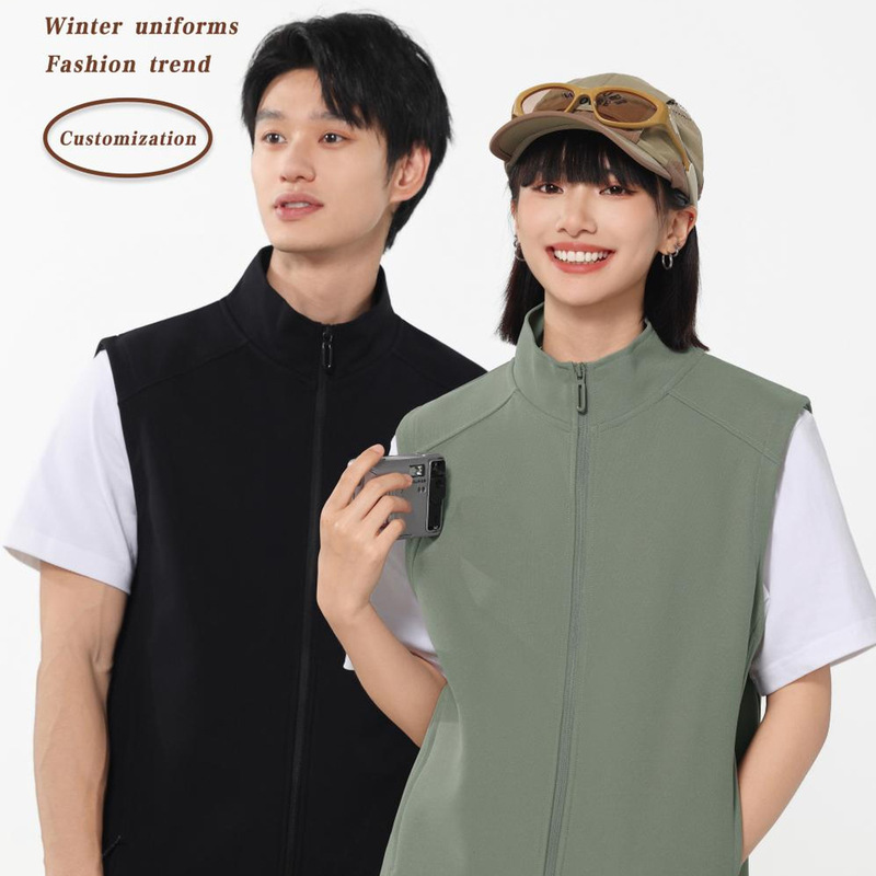 Wholesale 6505 High-End Softshell Waterproof Vest Workwear with Custom Logo for 4S Store Sales and Exhibitions