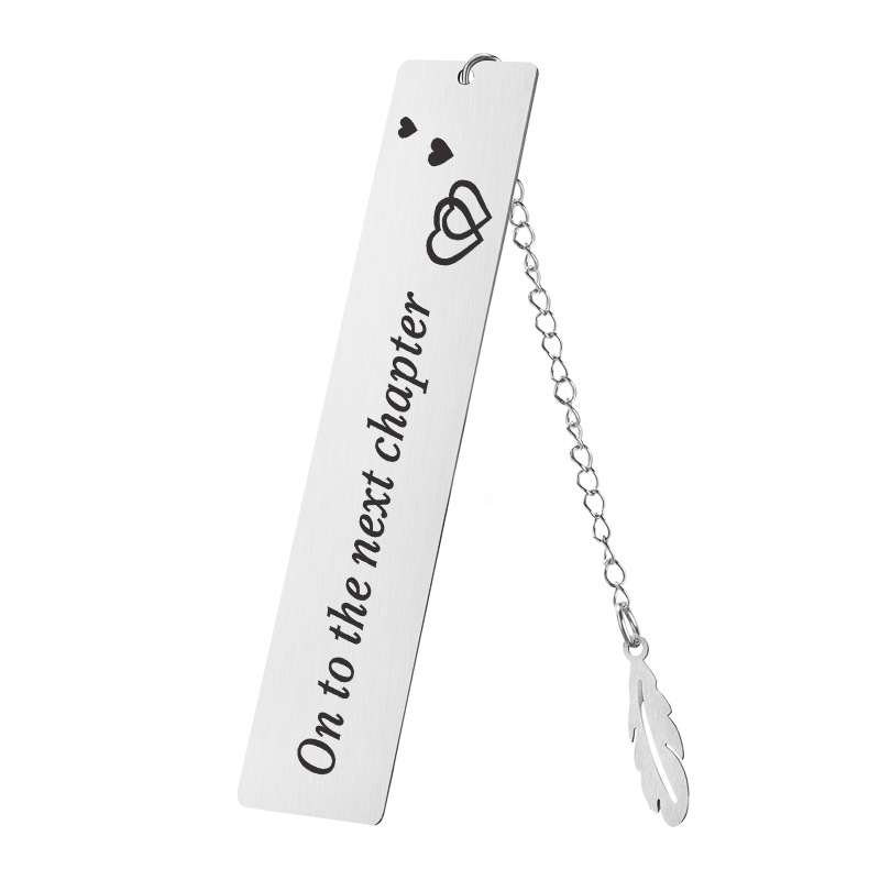 30g Weight Bookmark Stationery Type 1 Piece Quantity School Occasion 201 Stainless Steel Material Letter Pattern Simple Style Style 1 Piece Letter School 201 Stainless Steel Simple Style Bookmark 5