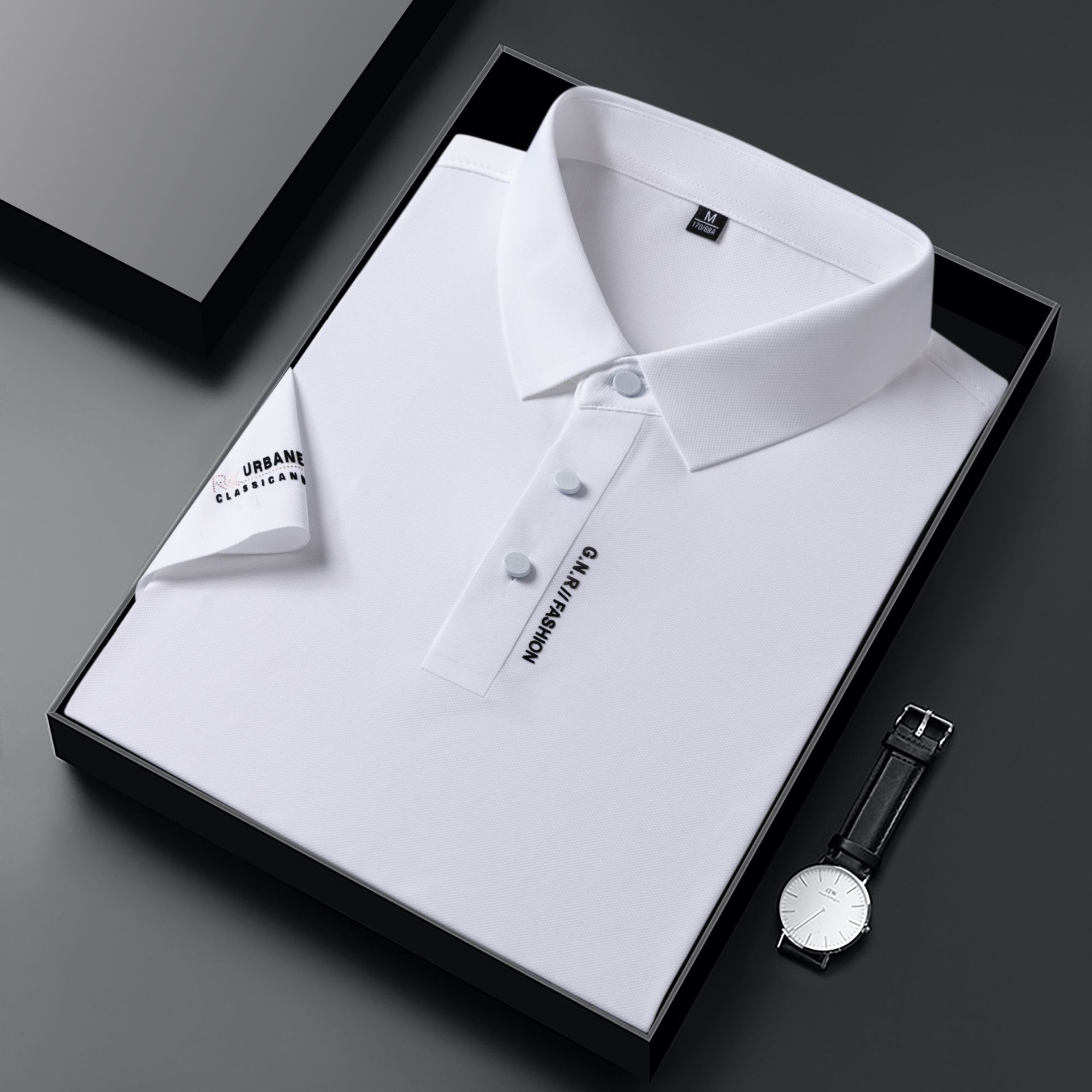 Encuentre polos personalizados de fábrica, camisas de po de seda de hielo sin costuras de verano, hombres de alta gama, solapa de negocios de alta gama, mangas cortas