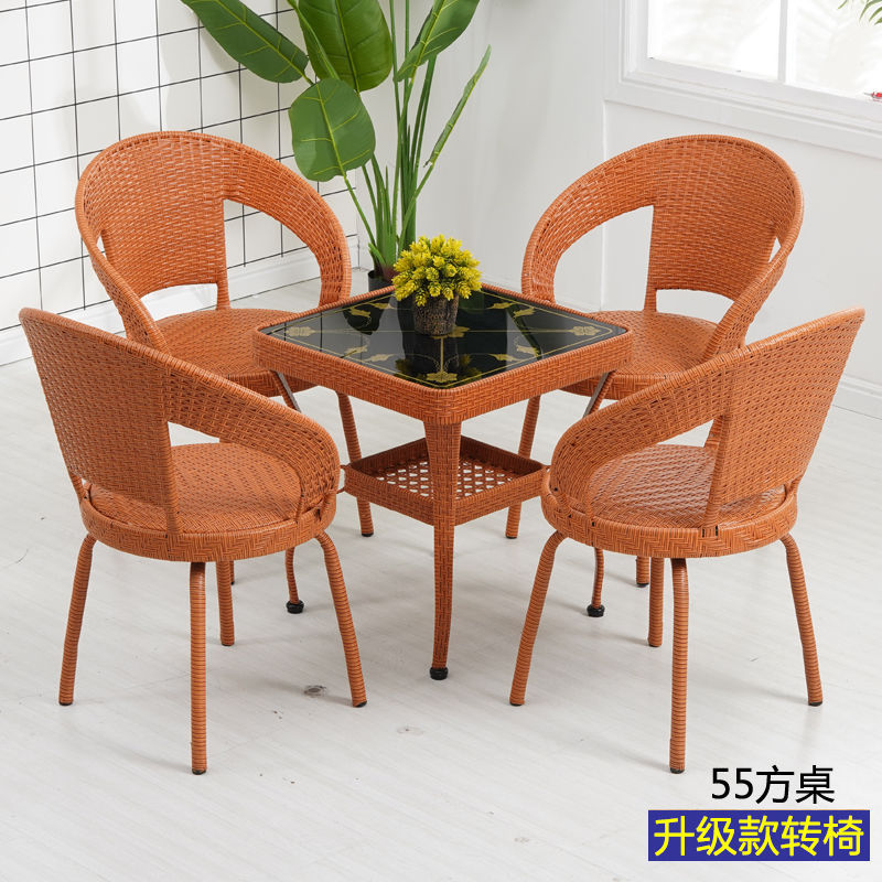 앤틱 옐로우: 55평방미터 + 회전 의자 4개 [핫 세일] 무료 쿠션