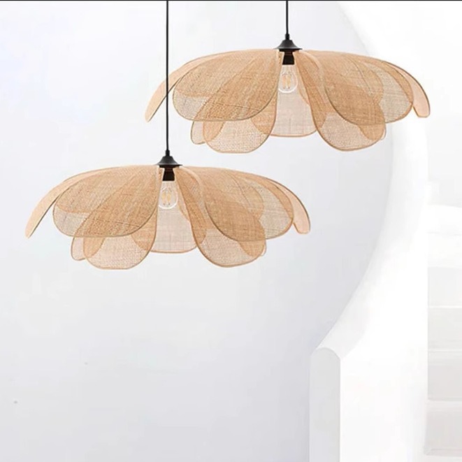 Estilo japonés <unk> viento silencioso tejido a mano sala de té Zen sala de estar dormitorio comedor vivienda creativa liendel de pétalos de vid