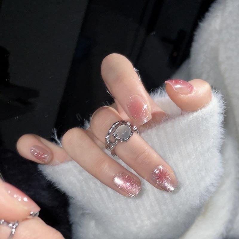 Yiyi Dance 10 piezas de uñas hechas a mano, terapia de luz, uñas, dopamina, uñas, uñas, parches al por mayor