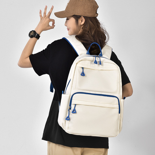 时尚高中大学生书包大容量简约旅行背包休闲电脑背包男女双肩包