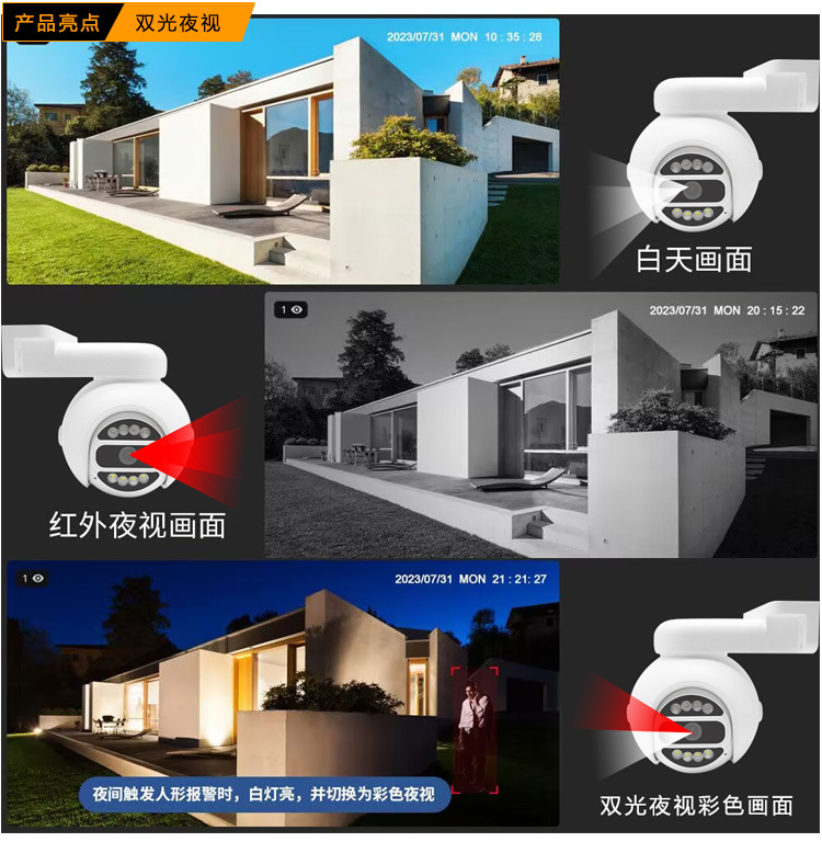5MP HD Night Vision PoE Dome Camera Set with Remote Control Outdoor Waterproof PTZ Pan/Tilt/Zoom Security Camera