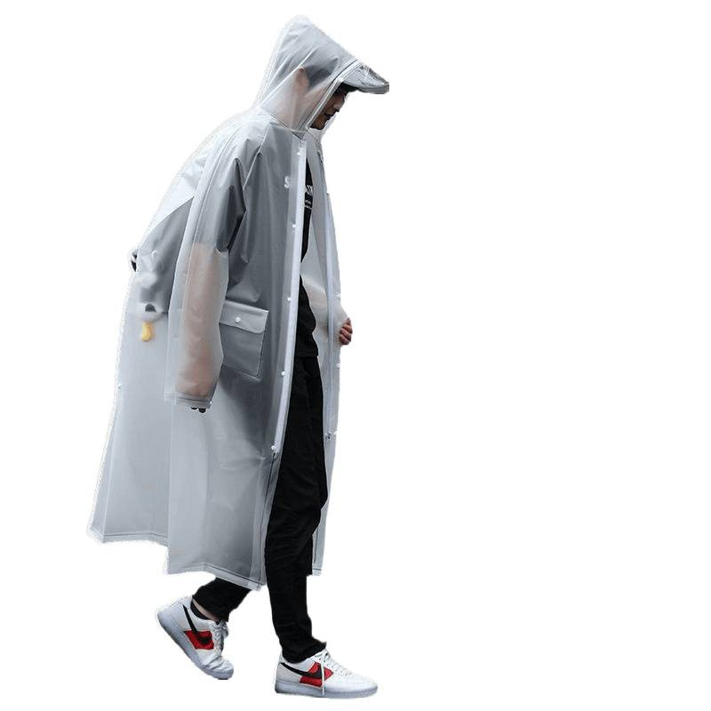 雨衣男加长背防暴雨全身骑行电动车步行成人学生雨披|undefined