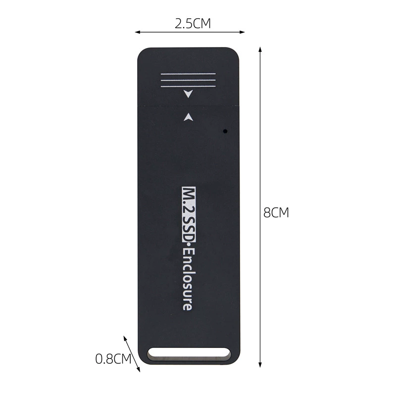NGFF to USB Type-A direct-inserted hard disk box USB3.1 external solid box NVME dual protocol 2242